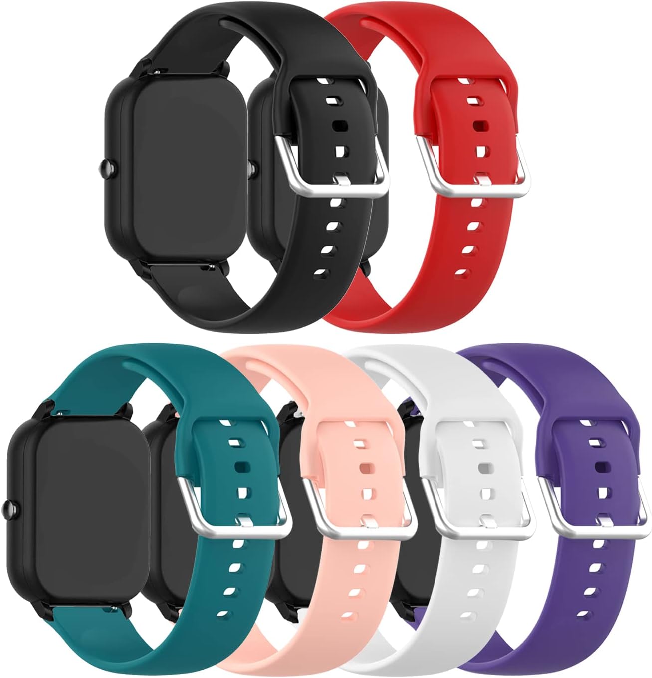 E ECSEM LIVIKEY – Bandas compatibles con LIVIKEY 1.614 in Pulseras de repuesto de silicona coloridas, correa de liberación rápida, bandas de brazo