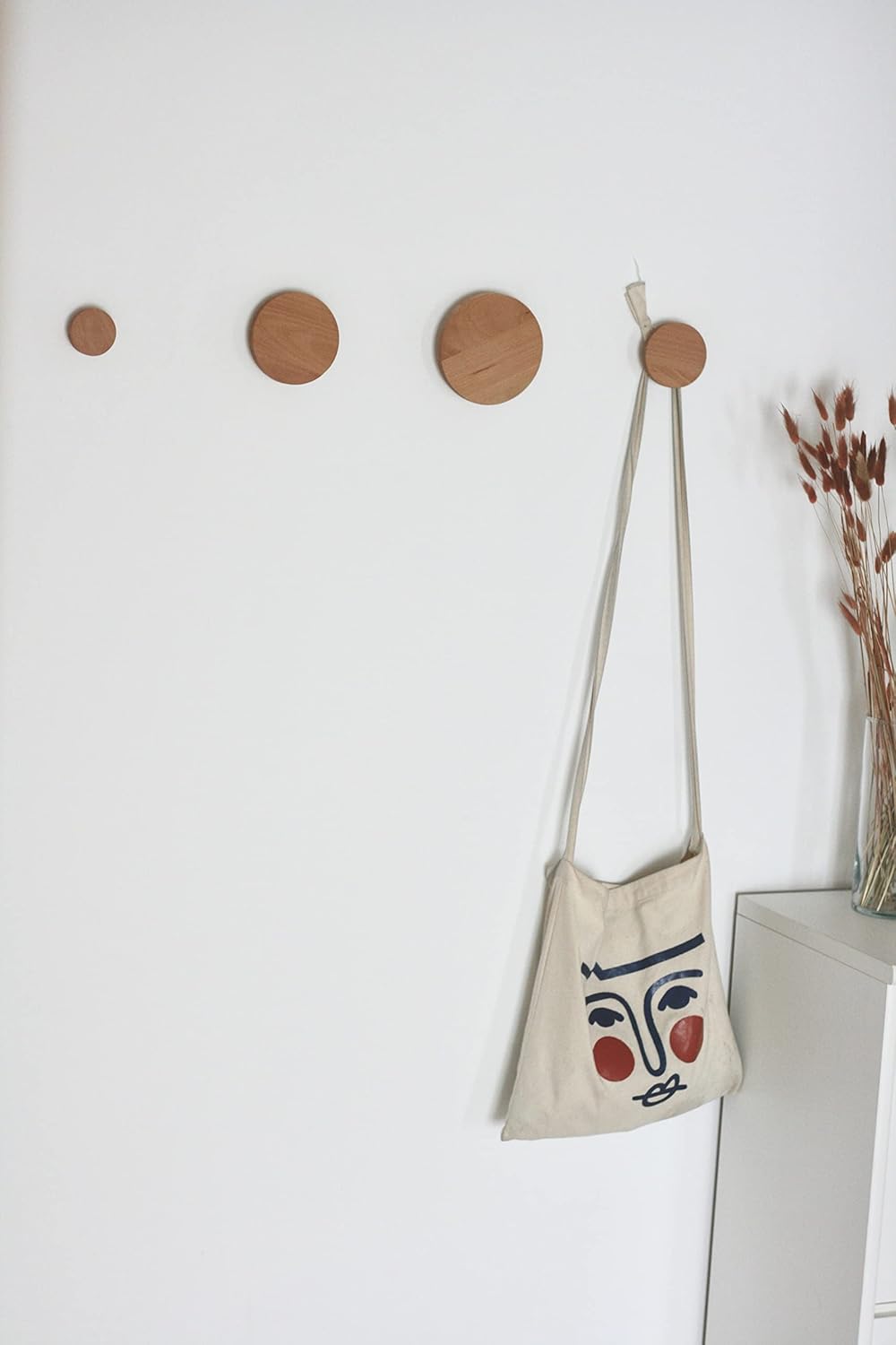 Ganchos redondos de madera para colgar en la pared, perchas de madera para colgar en la pared, ropa, bufanda, sombrero, bolsa, toalla, decoración,