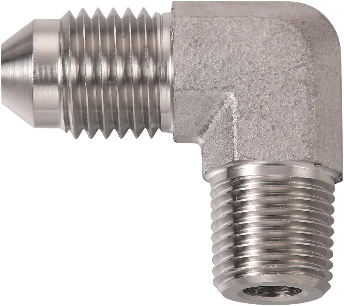 4AN macho Flare a 18 NPT tubo macho 90 grados adaptador de montaje de acero inoxidable conector de unión