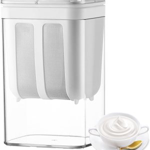 Yogurt Maker Colador de grado alimenticio casero para hacer yogur griego 37.2 fl oz38 onzas líquidas, reutilizable, a prueba de fugas, colador de Yogurt Maker Colador de grado alimenticio casero para hacer yogur griego 37.2 fl oz38 onzas líquidas, reutilizable, a prueba de fugas, colador de