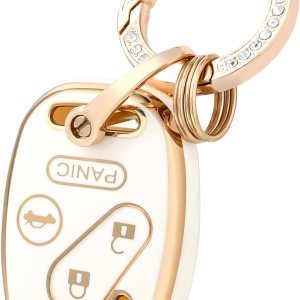 OFFCURVE Funda para llavero con llavero para Honda, funda protectora completa para llave de auto para Honda Accord Accord Crosstour CR-V Civic OFFCURVE Funda para llavero con llavero para Honda, funda protectora completa para llave de auto para Honda Accord Accord Crosstour CR-V Civic