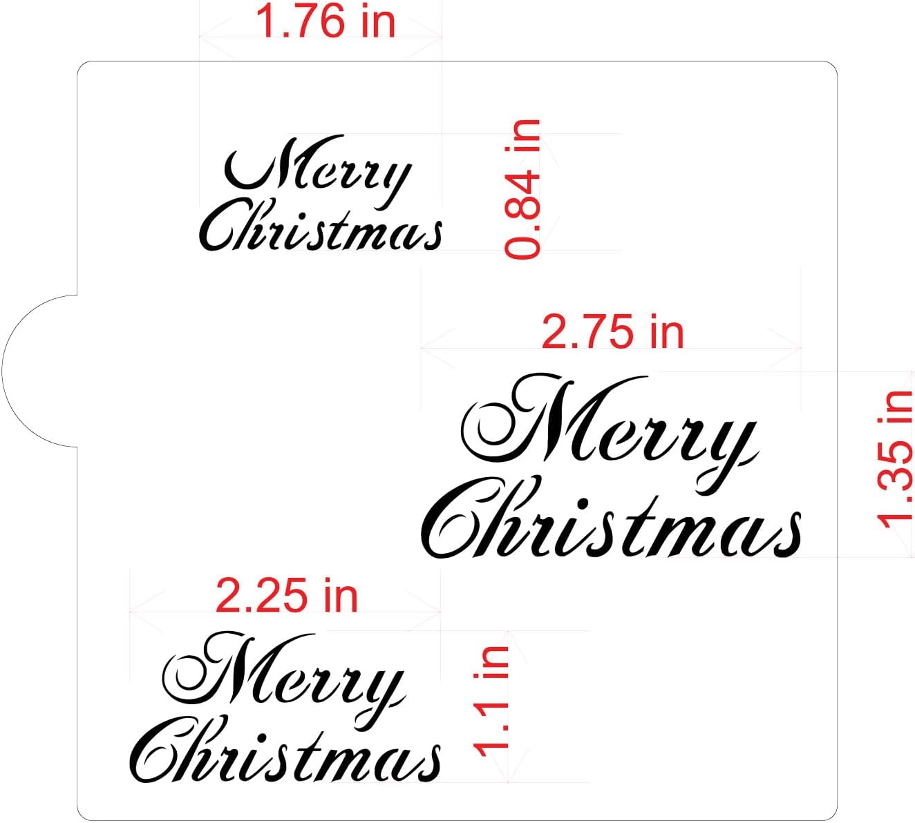 Plantilla de galletas y manualidades de Feliz Navidad de Designer Stencils