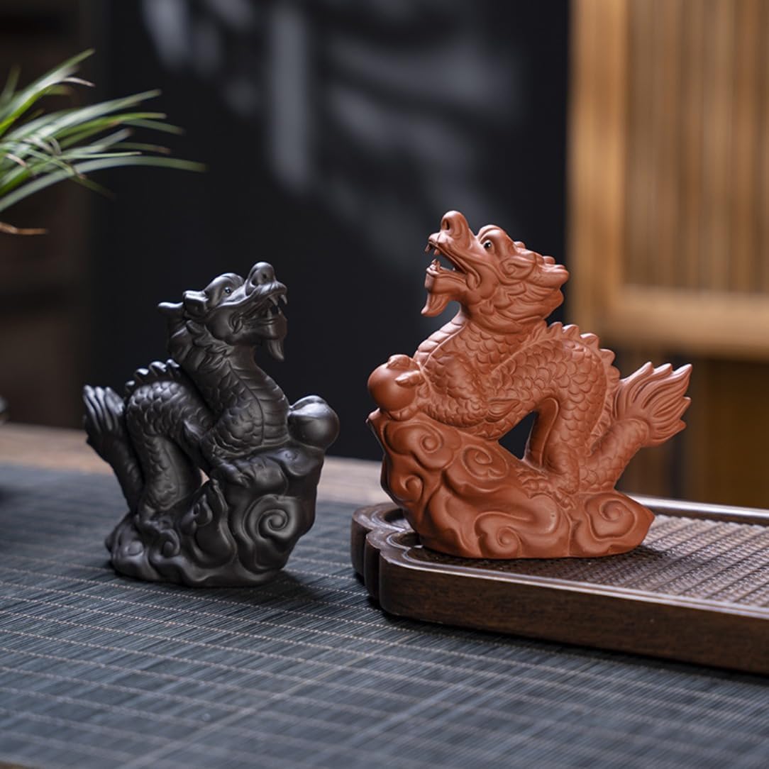 Estatua creativa de los doce animales del zodiaco, bonita figura de té chino, adornos de escritorio que pueden cultivar té, accesorios para mascotas