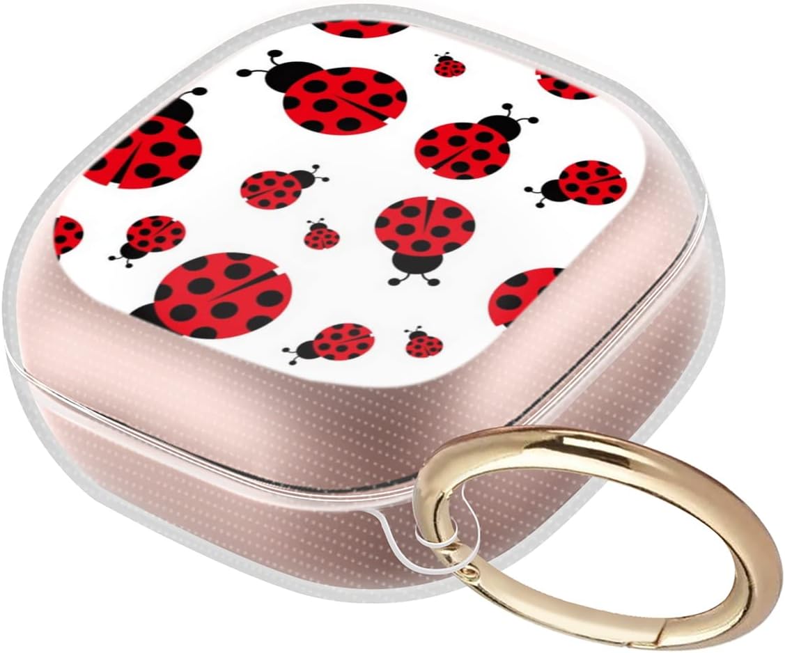Funda protectora de TPU suave a prueba de golpes compatible con Galaxy Buds 2  Galaxy Buds ProGalaxy Buds Live – Patrón de mariquita