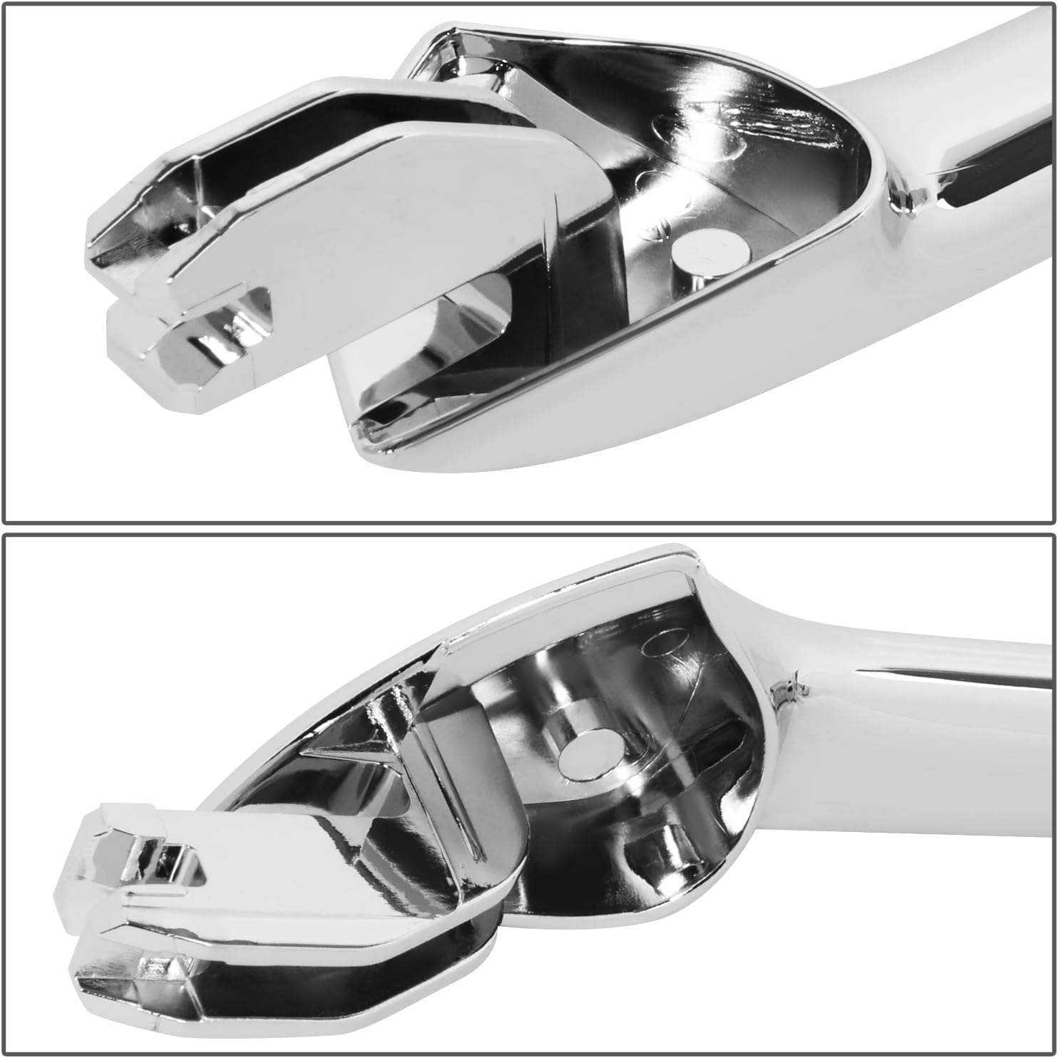 DNA MOTORING Manija de puerta exterior delantera y trasera derecha compatible con Honda Accord 08-12, sin cerradura cromada, OEM-DHO-01095