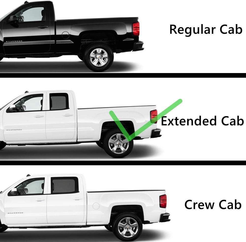 Estribos de 6 pulgadas compatibles con Chevy SilveradoGMC Sierra 1500 2500HD 3500HD 2020-2024 con cabina extendida y barra Nerf de cabina extendida,