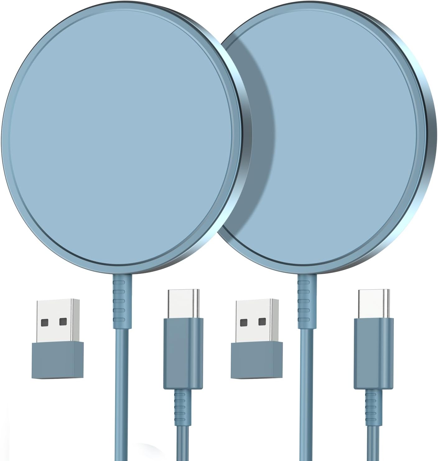 Paquete de 2 cargadores inalámbricos magnéticos para iPhone 1515 Pro15 Plus15 Pro Max de 15 W, cargador magnético rápido para iPhone 15141312 Series