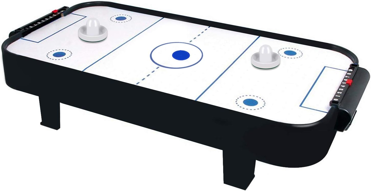 Empujadores de hockey de aire y discos de hockey de aire rojo, asas de portería, accesorios de repuesto para mesas de juego (4 Striker, paquete de 4
