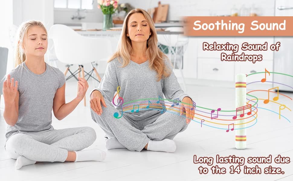 Juguete de instrumento de palo de lluvia para bebés – Niños pequeños – Meditación para niños y adultos – Desarrollo sensorial y juego – Terapia para