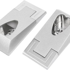 IIVVERR Armario en forma de corazón Colgante Tubo Soporte de extremo de carril Soporte de tono plateado 2pcs (Armario en forma corazón de Colgante IIVVERR Armario en forma de corazón Colgante Tubo Soporte de extremo de carril Soporte de tono plateado 2pcs (Armario en forma corazón de Colgante