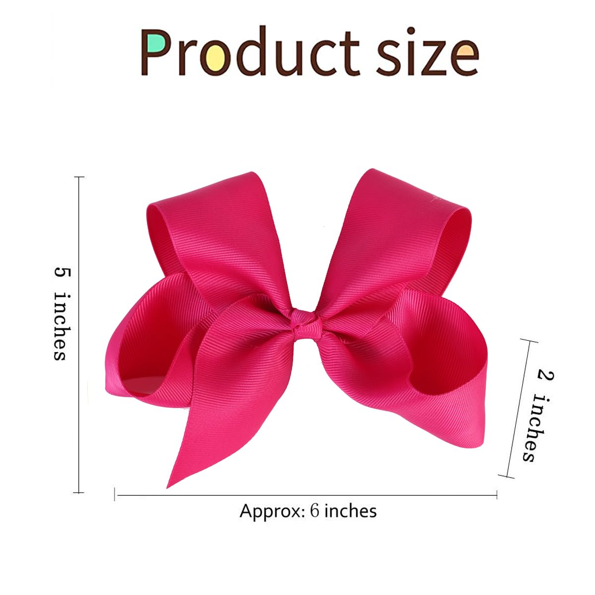 Lazos para el pelo para niñas, 10 clips de lazos para niñas pequeñas, pinzas de cocodrilo para cinta de grogrén negro, accesorios para el cabello