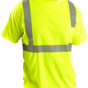 OccuNomix LUX-SSETP2B-YM Camiseta clásica estándar de manga corta con textura ojo de pájaro absorbente, clase 2, 100 % ANSI de poliéster absorbente, OccuNomix LUX-SSETP2B-YM Camiseta clásica estándar de manga corta con textura ojo de pájaro absorbente, clase 2, 100 % ANSI de poliéster absorbente,