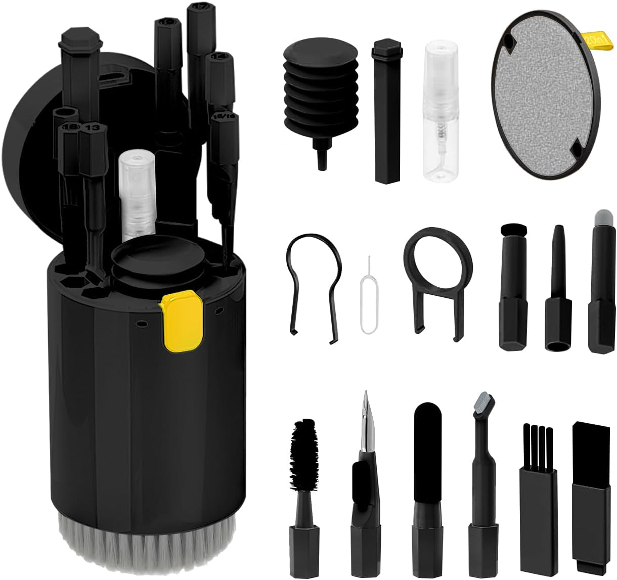 Kit limpiador de teclado de pantalla de computadora portátil 20 en 1, kits de limpieza de dispositivos electrónicos multifuncionales para Airpod,