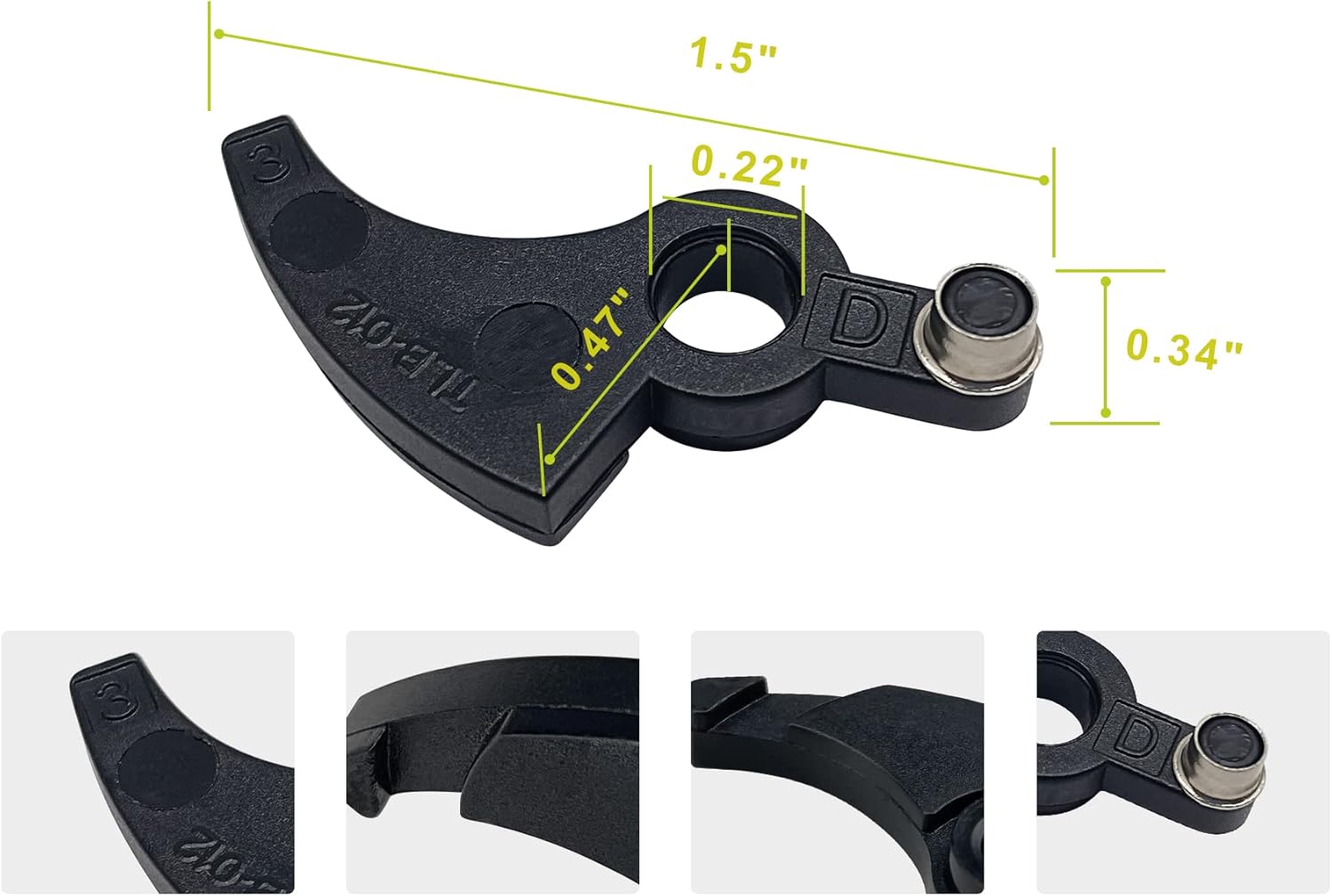 Paquete de 4 unidades 90567077 – Palanca de recortadora de cuerdas para Black&Decker NST2118 LST220 LST136 LST220FC-B3 LST220FC-BR NST2118