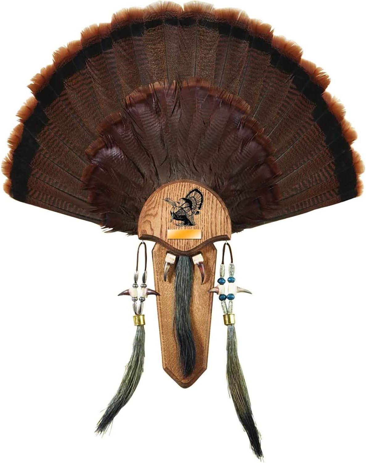 Hunters Specialties – Placa de montaje de trofeo H.S. Strut de tres barbas fácil de montar con acabado de roble natural, color marrón
