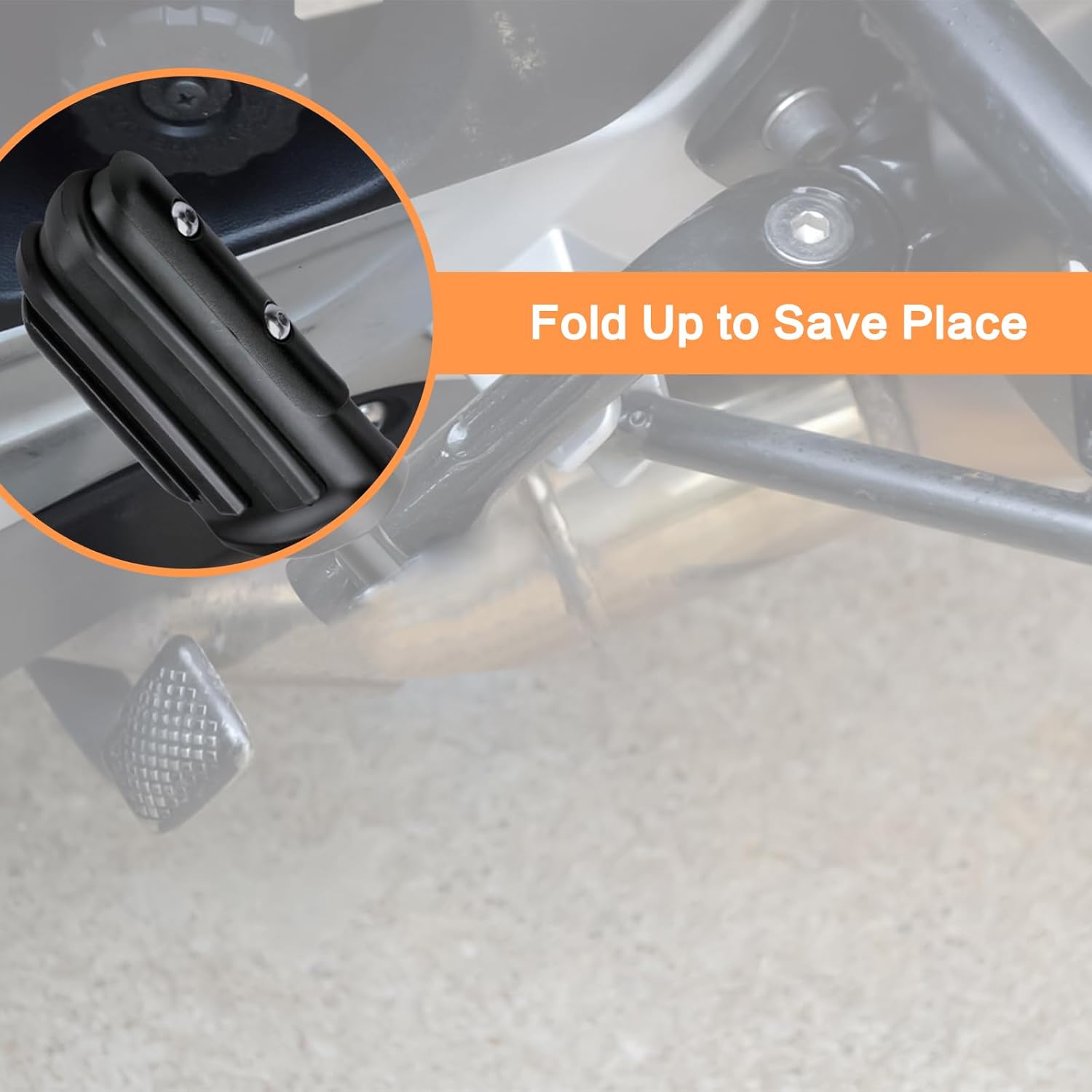 Estriberas de carretera en ángulo de 1.25 pulgadas de largo para motocicleta, reposapiés ajustables con abrazaderas kit de soportes compatible con