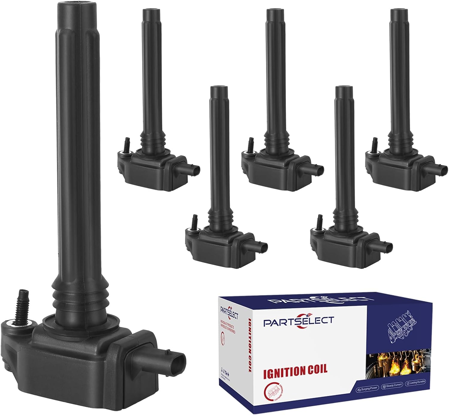 Paquete de 6 bobinas de encendido UF648 C1791 de repuesto para Jeep Grand Cherokee Wrangler Dodge Avenge Challenger Charger Durango RAM 1500