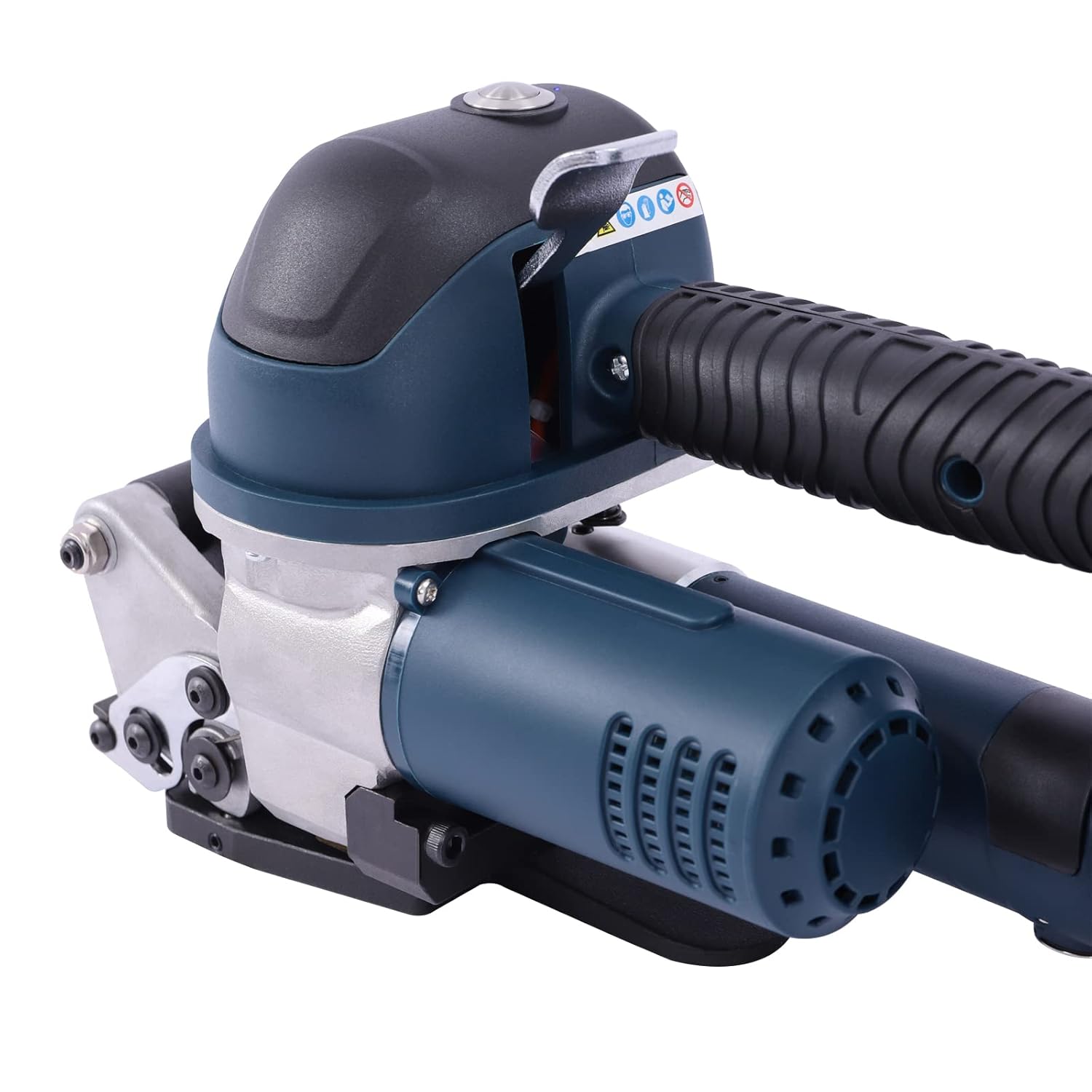 Máquina de flejado eléctrica para correas de polipropileno PET de 0.63 a 0.75 pulgadas, tensor y cortador de herramientas de flejado alimentadas por