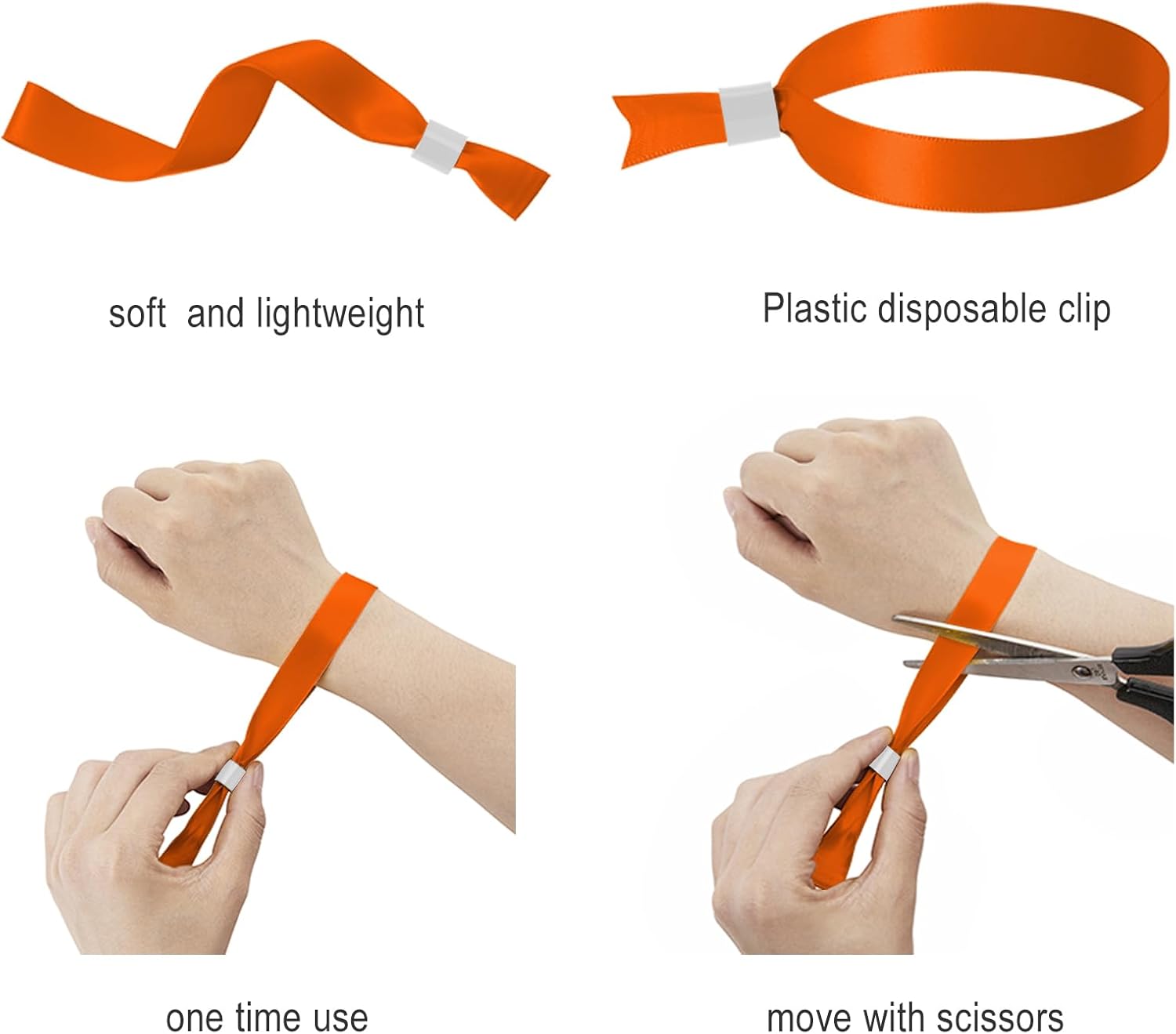 Pulsera del acontecimiento del paño, pulseras del color sin el logotipo resistente