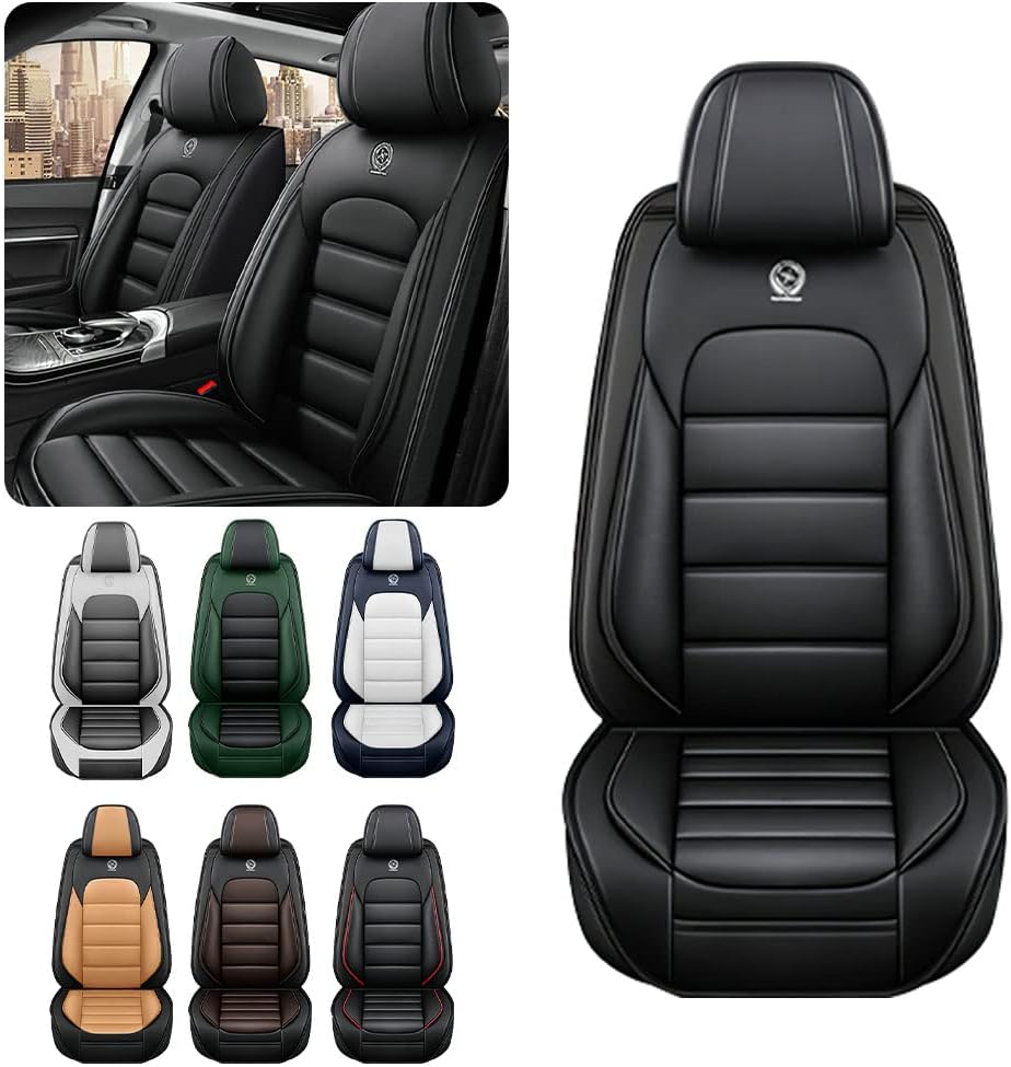 Iceleather Fundas de asiento de automóvil para Mercedes-Benz GLE 350 2017-2023, impermeables, suaves, transpirables, de piel sintética, con