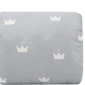TEUOPIOE 1 almohada de lactancia para bebé, almohada de algodón suave para recién nacido (corona gris) TEUOPIOE 1 almohada de lactancia para bebé, almohada de algodón suave para recién nacido (corona gris)