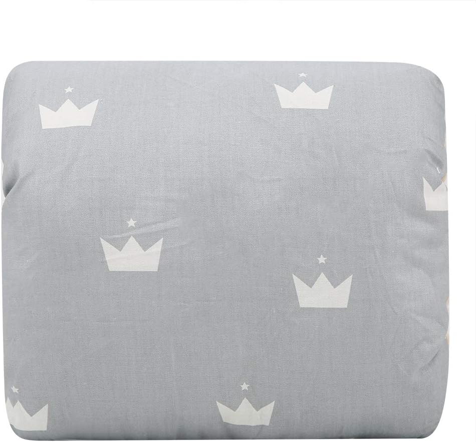 TEUOPIOE 1 almohada de lactancia para bebé, almohada de algodón suave para recién nacido (corona gris)