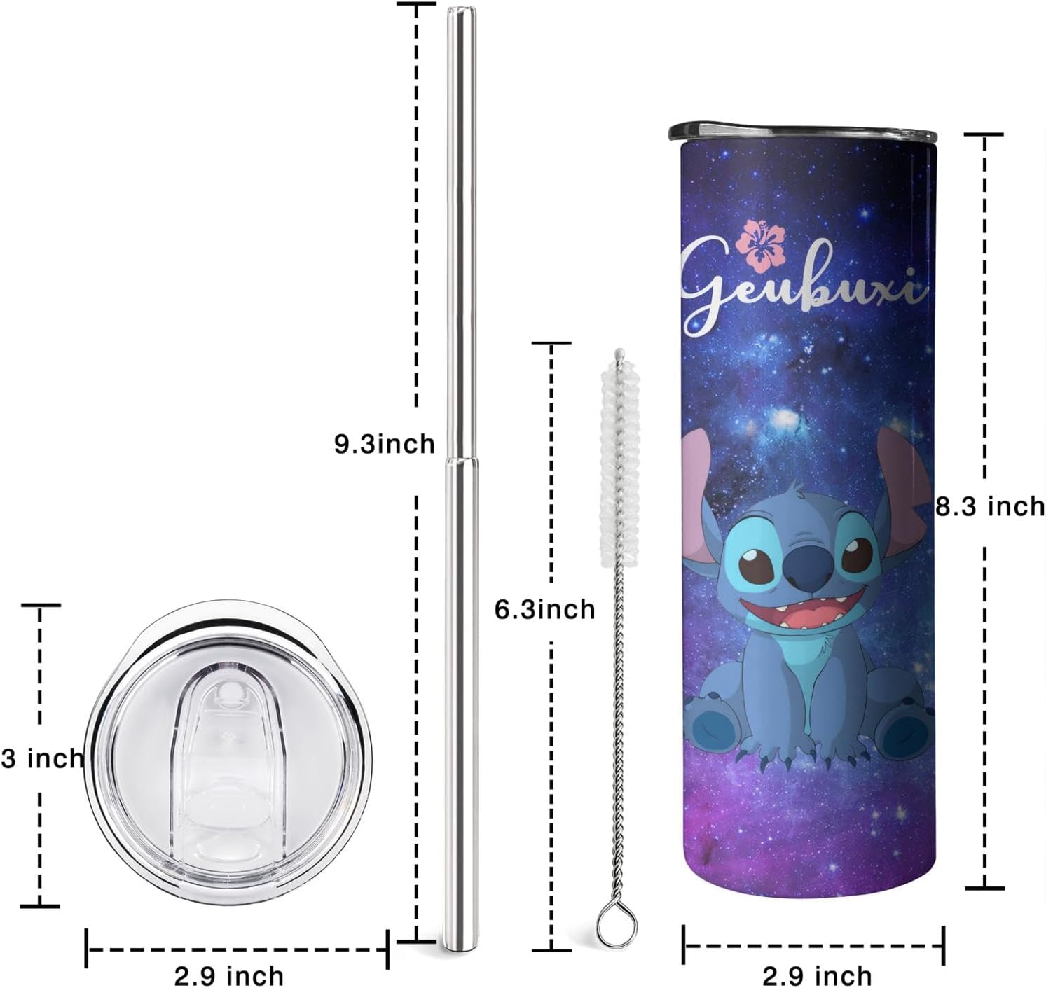 Divertida botella de agua de dibujos animados para adultos, taza de acero inoxidable para niños con popote y tapa, taza térmica de 20 onzas, regalo