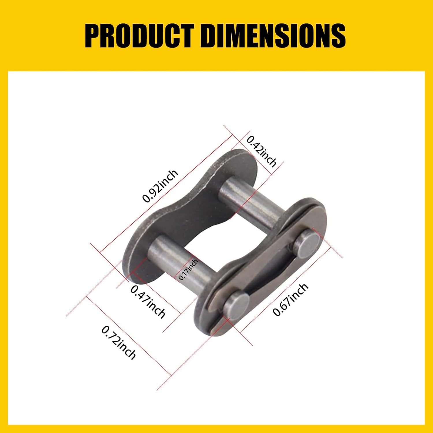 awlbed Pack-8 – Conector de rodillo de cadena de eslabones maestros de bicicleta #428, accesorios de eslabones de cadena de acero al carbono,