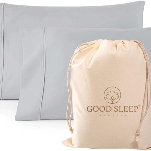 Juego de 2 fundas de almohada estándar de 1000 hilos, 100% algodón egipcio, con tejido de satén y algodón de fibra larga, suaves y sedosas, como Juego de 2 fundas de almohada estándar de 1000 hilos, 100% algodón egipcio, con tejido de satén y algodón de fibra larga, suaves y sedosas, como