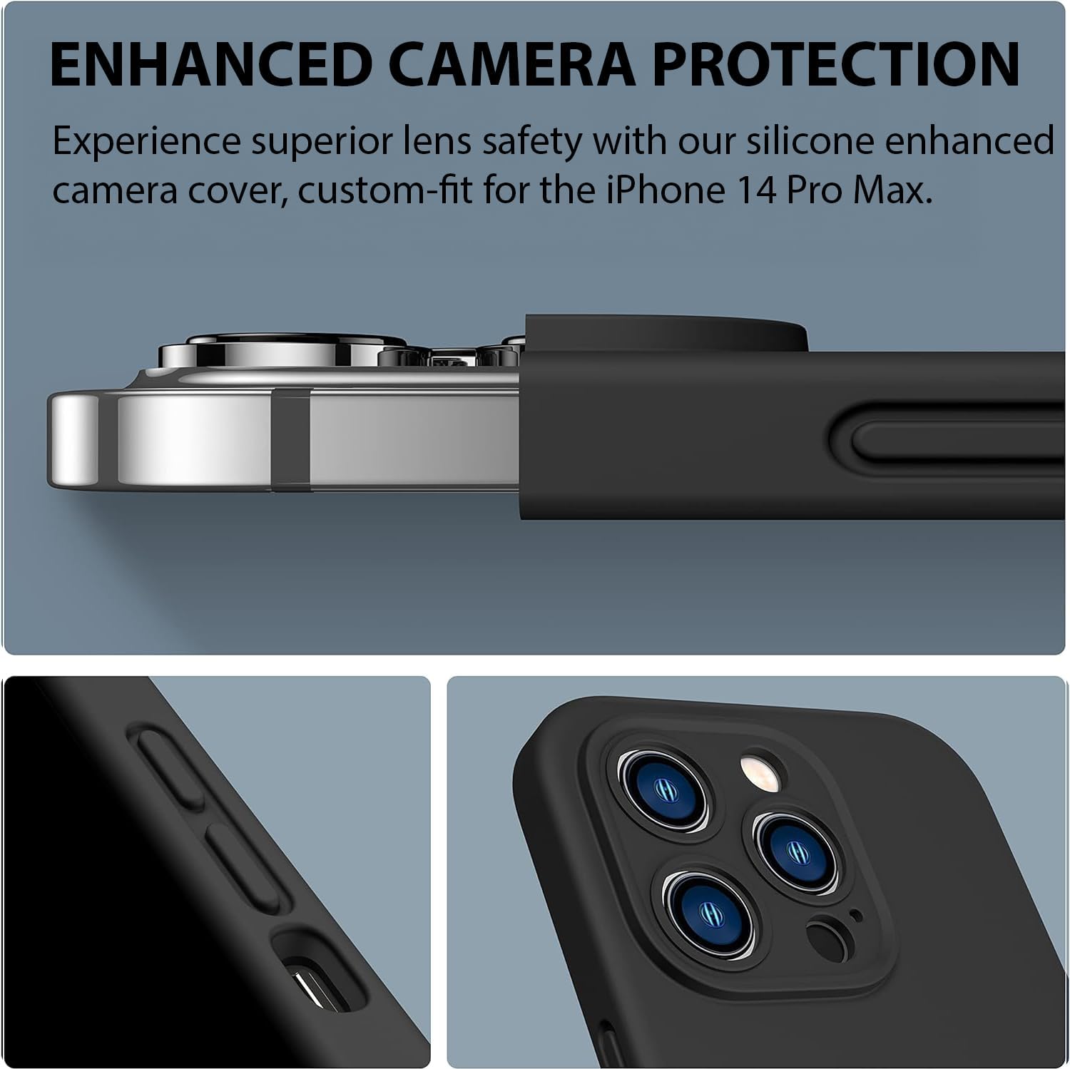 CellEver Elite – Funda para iPhone 14 Pro Max de 6.7 pulgadas, funda de silicona duradera con revestimiento de nanotecnología, protección mejorada