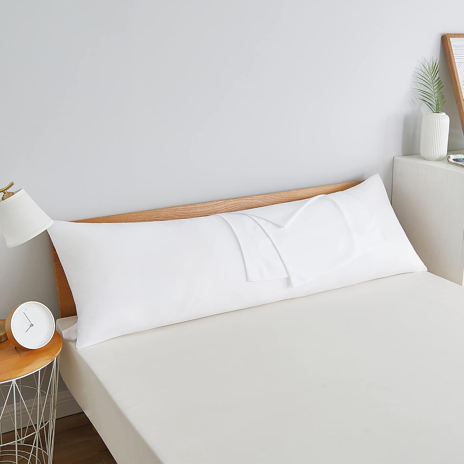 Acanva Almohada corporal esponjosa para adultos y embarazo, suave y larga almohada completa para dormir de lado