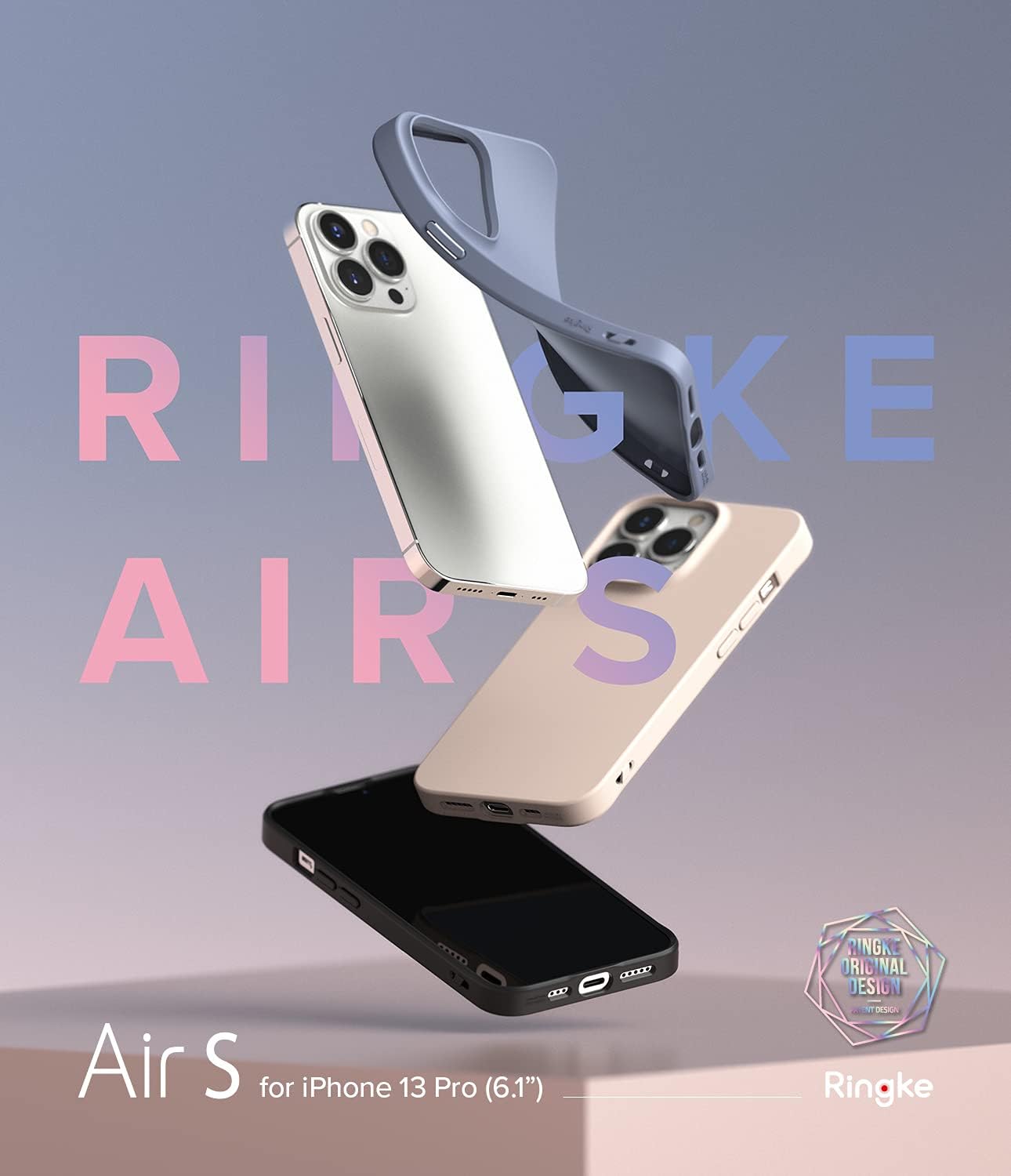 Ringke Funda compatible con iPhone 13 Pro, Air-S tipo silicona a prueba de golpes, flexible, mate, TPU fina, protección completa para teléfono de