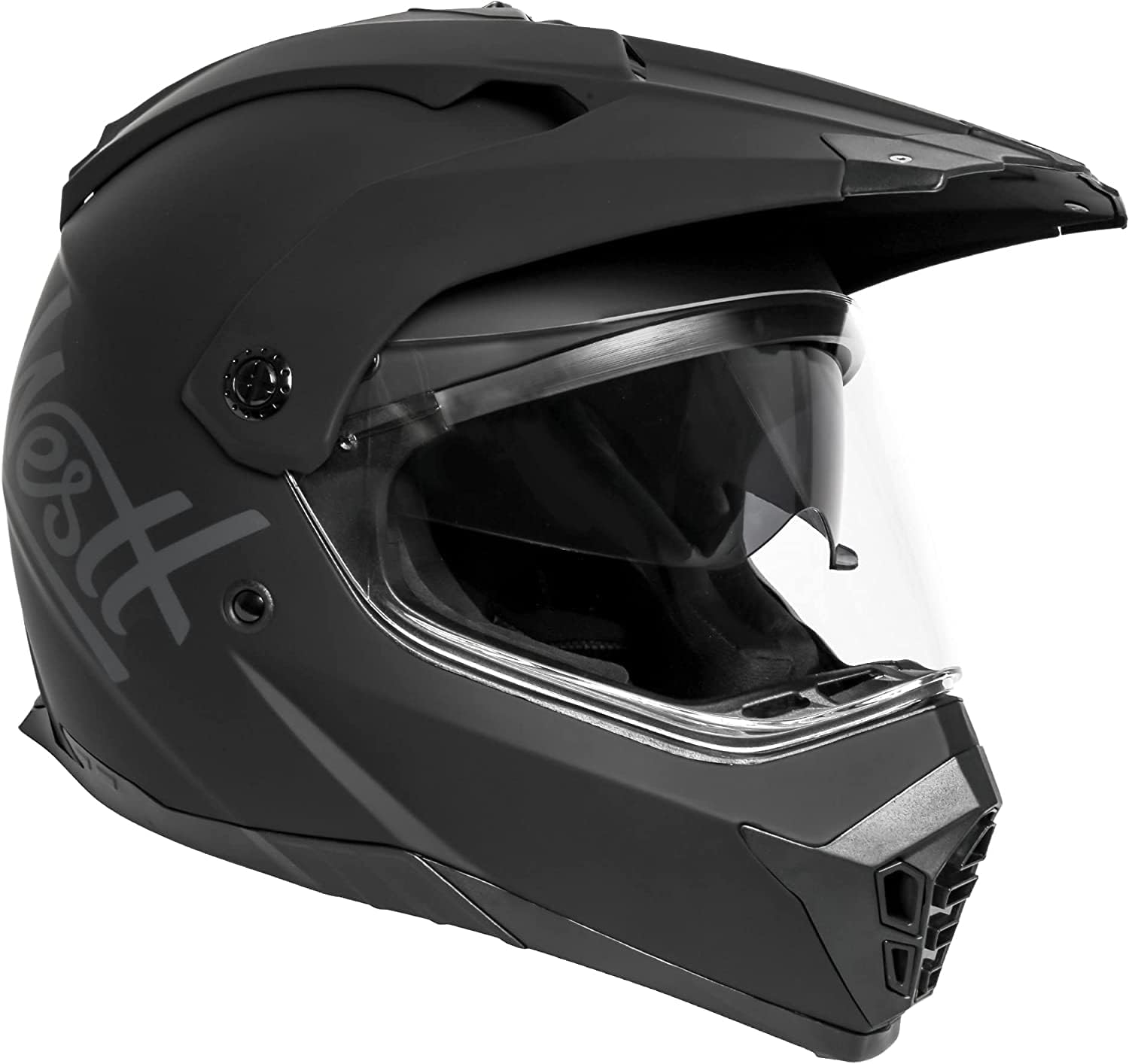 Westt Casco deportivo dual de motocicleta todoterreno para adultos, casco de motocicleta de doble visera, casco de cara completa, ATV UTV, casco de