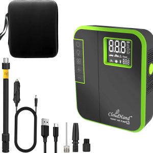 Mini bomba de aire multiusos, bomba de colchón de aire portátil recargable con batería de 1300 mAh para inflables, desinflador de llenado rápido Mini bomba de aire multiusos, bomba de colchón de aire portátil recargable con batería de 1300 mAh para inflables, desinflador de llenado rápido