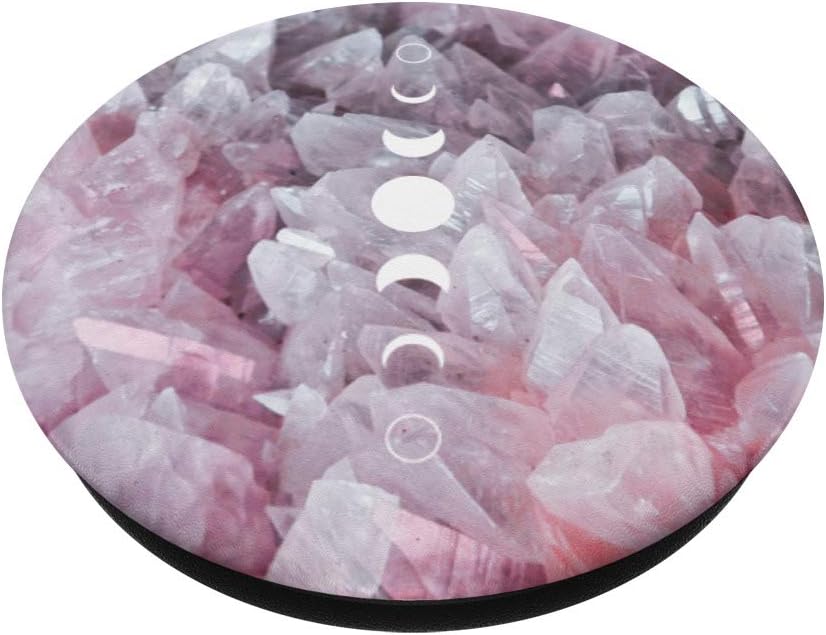 Bohemian Moon Phase Lunar Cycle Boho Crystal Quartz Gift PopSockets Grip and Stand para teléfonos y tabletas
