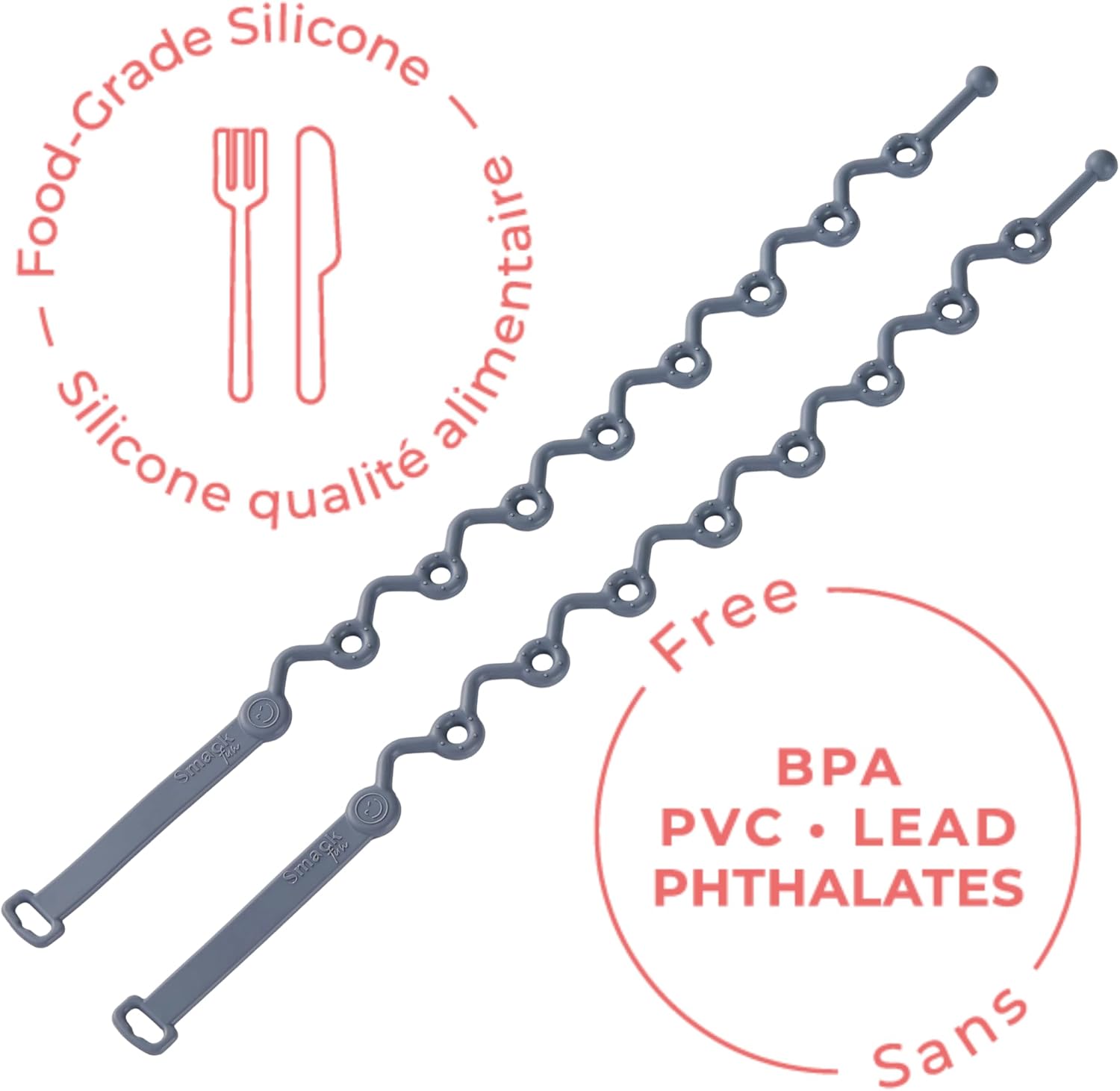 Fun Strap – Correa de seguridad de juguete, silicona elástica de grado alimenticio, no más juguetes, botella y chupete caída del piso del cochecito,