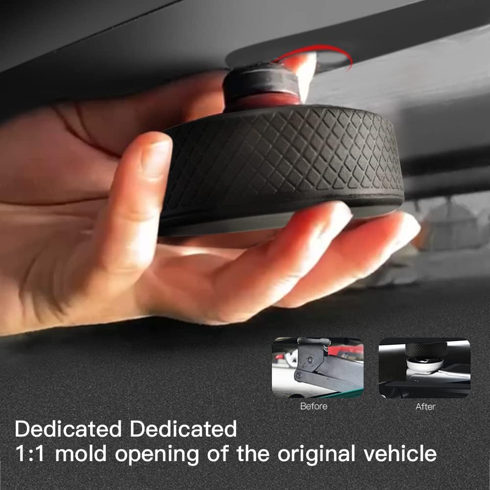 Paquete de 4 almohadillas de elevación compatibles con accesorios Tesla Model 3SXY, adaptador de almohadilla de goma sin olor