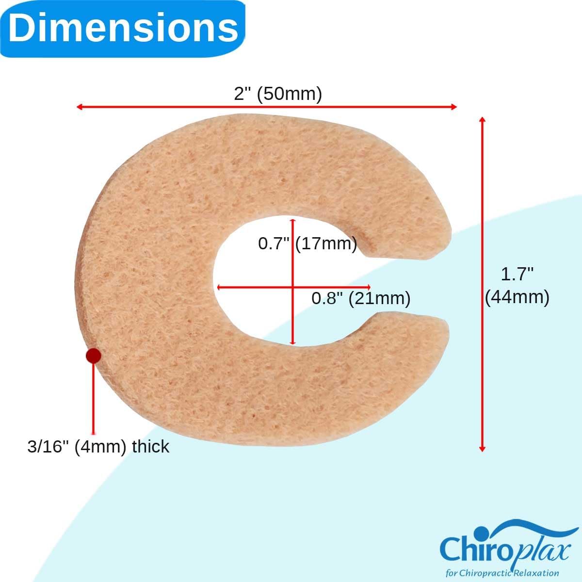 Chiroplax Almohadillas de fieltro en forma de C para callos protectores del antepié, alivio del dolor de frotamiento metatarsiano