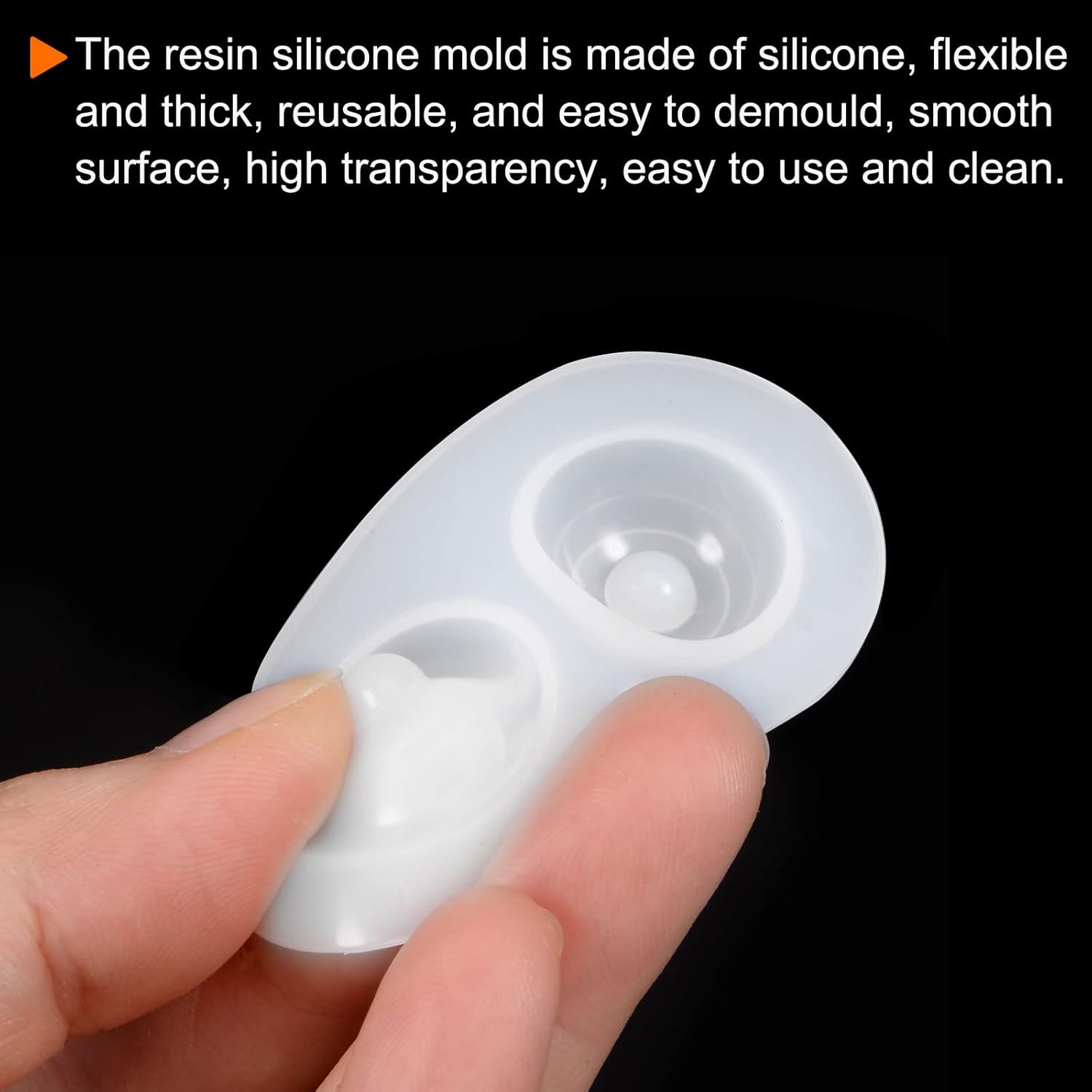 Molde de ojos para muñecas, cúpula de globo ocular, 0.787 in, silicona transparente decorativa para hacer joyas y manualidades