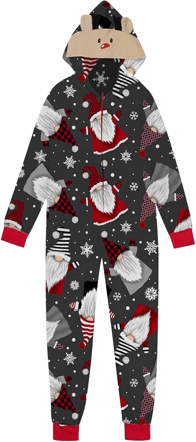 JEGULV Pijamas de Navidad para la familia 2024, divertidos y lindos pijamas de Navidad para parejas, hombres y mujeres, trajes de dormir