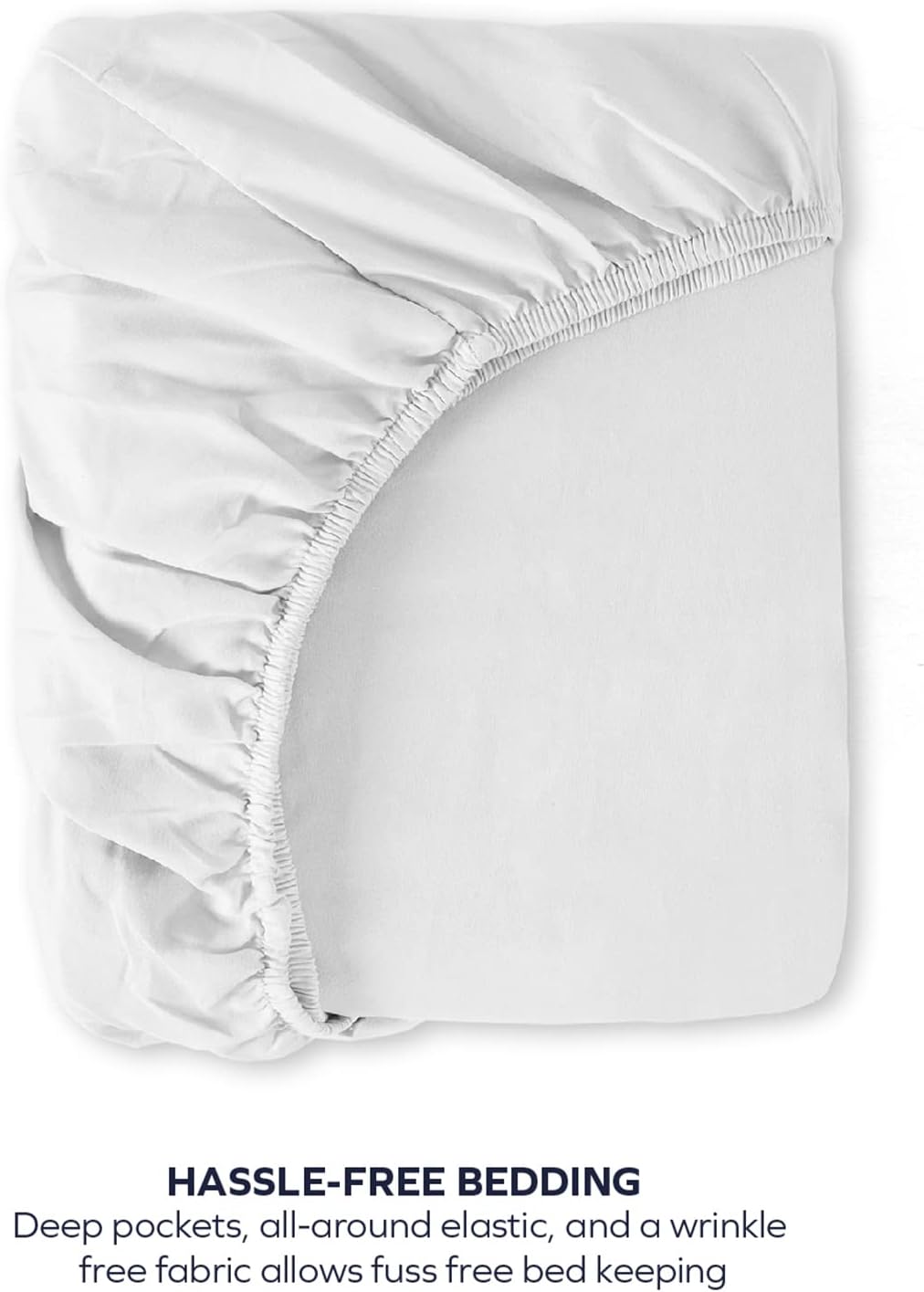 Boston Linen Co. Sábana bajera de microfibra de alta calidad de 1800 hilos, resistente al encogimiento y a la decoloración hasta 15 pulgadas, sábana