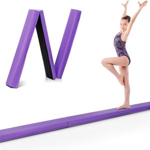 ZENY Barra de equilibrio de gimnasia plegable de 9 pies con base antideslizante de espuma extra firme para caminar, entrenamiento de equilibrio en ZENY Barra de equilibrio de gimnasia plegable de 9 pies con base antideslizante de espuma extra firme para caminar, entrenamiento de equilibrio en