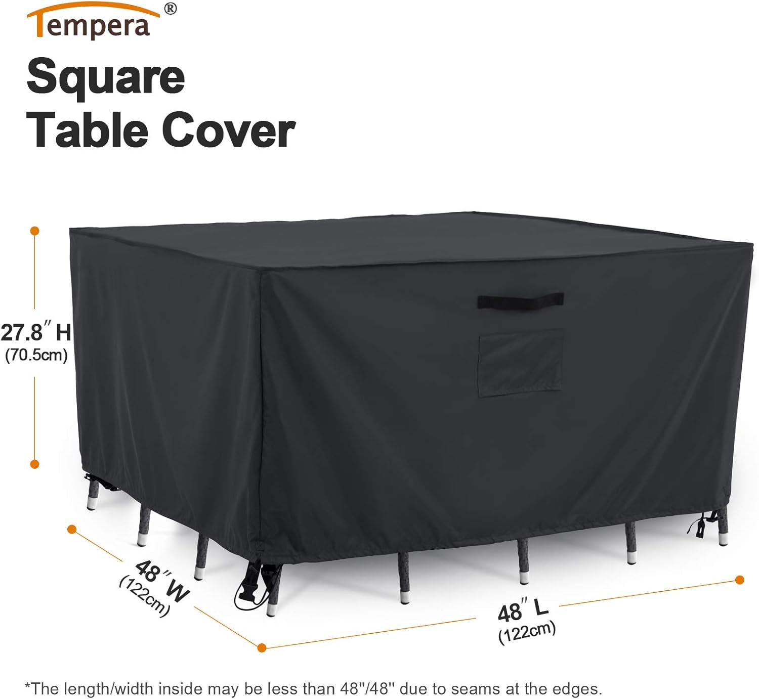 Tempera – Fundas de mesa exterior y silla, para juego de comedor al aire libre, cubierta de muebles de patio, impermeable, resistente al viento,