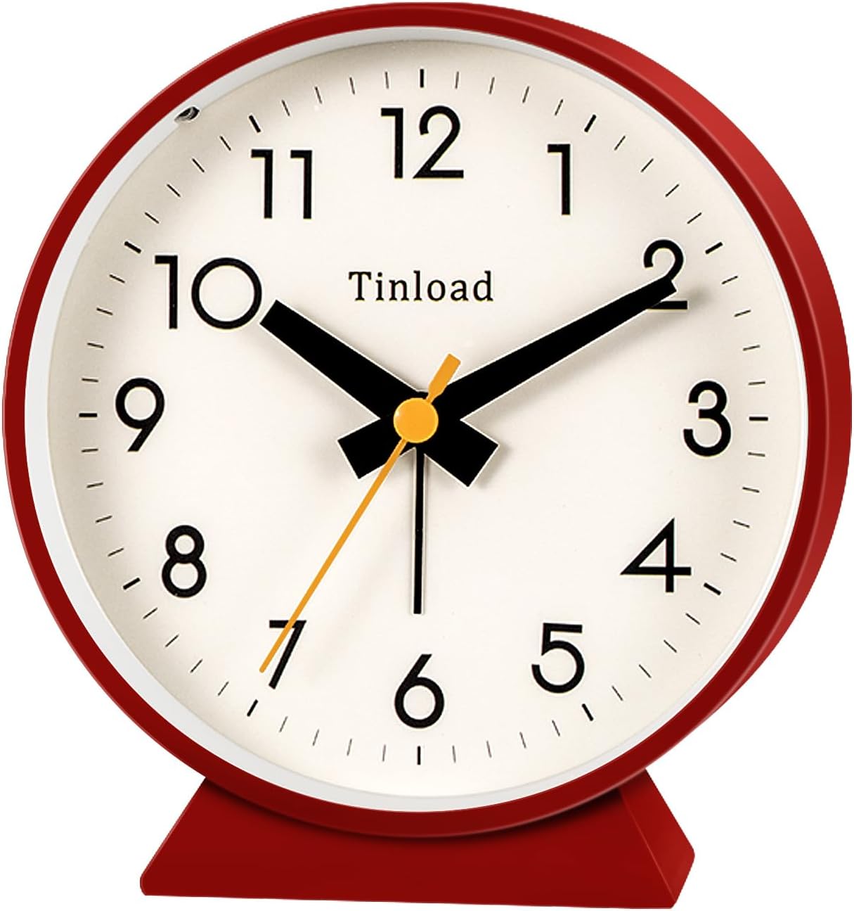 Reloj despertador analógico retro antiguo de 4.5 pulgadas, funciona con pilas, pequeño y silencioso con luz nocturna, funciona con pilas, para sala