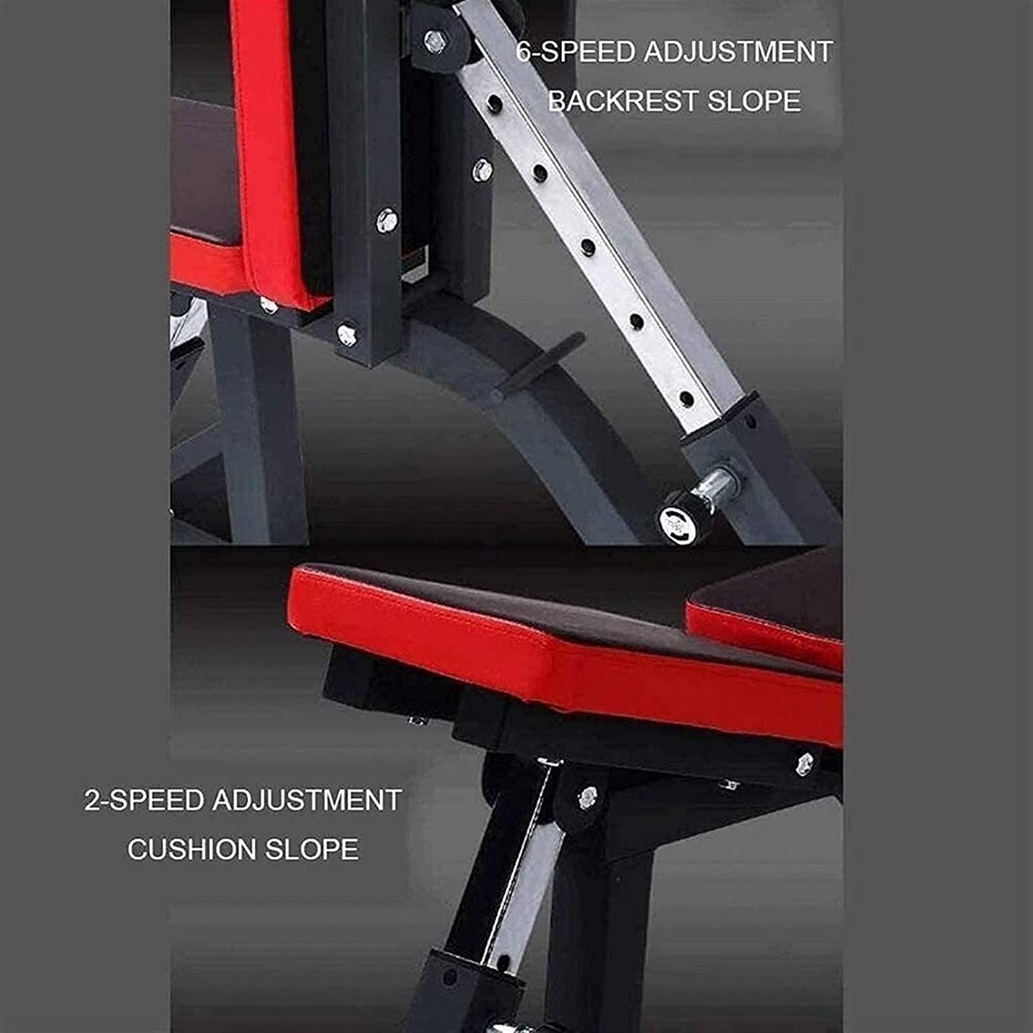 Banco de pesas ajustable, banco de pesas para entrenamiento de cuerpo completo, plegable, plano, inclinadodeclinado, ejercicio multiusos para