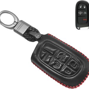 MECHCOS Compatible con Dodge Ram 1500 2500 3500 5500 Jeep Cherokee Truck Pickup con suspensión neumática, funda de piel, funda de llavero sin llave, MECHCOS Compatible con Dodge Ram 1500 2500 3500 5500 Jeep Cherokee Truck Pickup con suspensión neumática, funda de piel, funda de llavero sin llave,