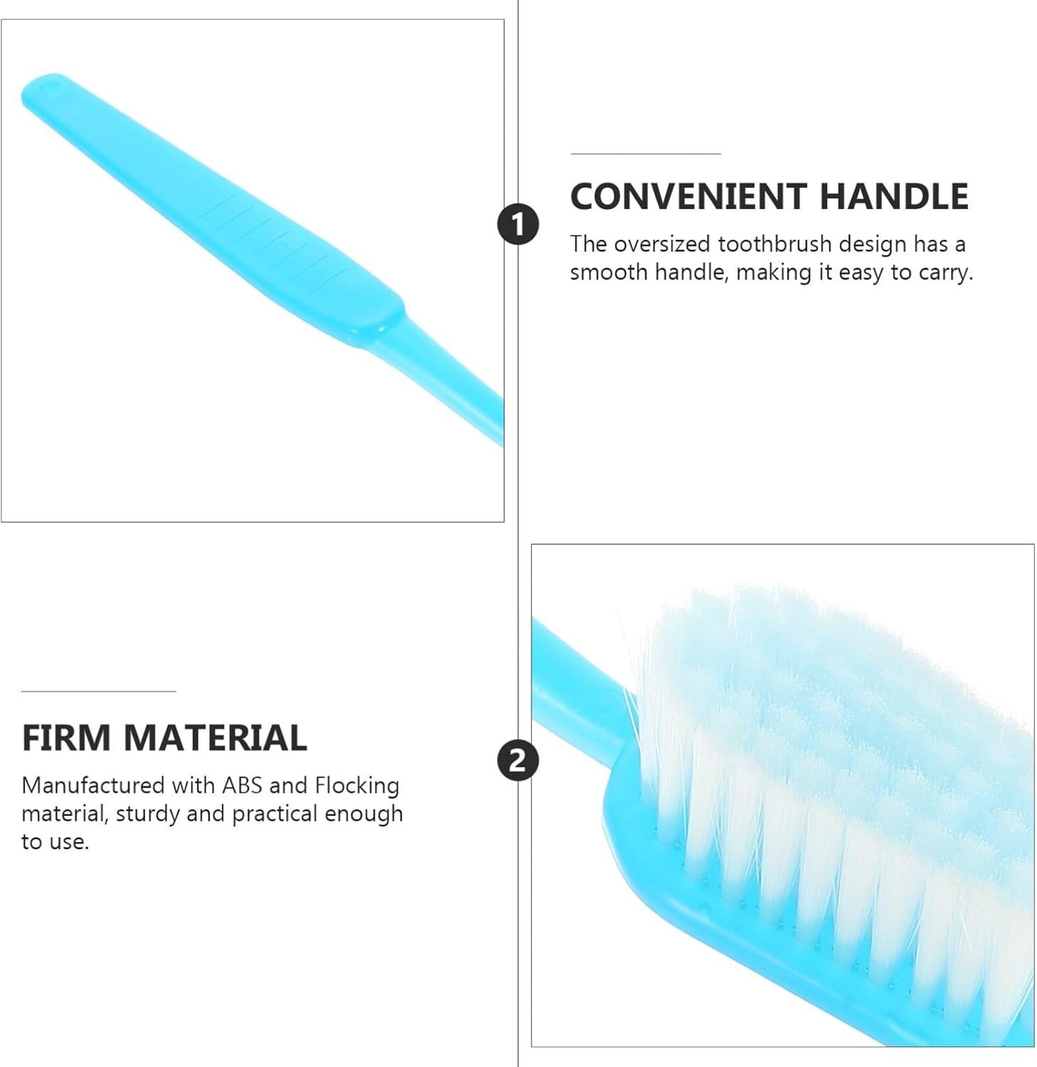 POPETPOP Cepillo de dientes gigante, accesorio para cepillo de dientes gigante, artículos cómicamente grandes, cepillo de dientes de demostración de