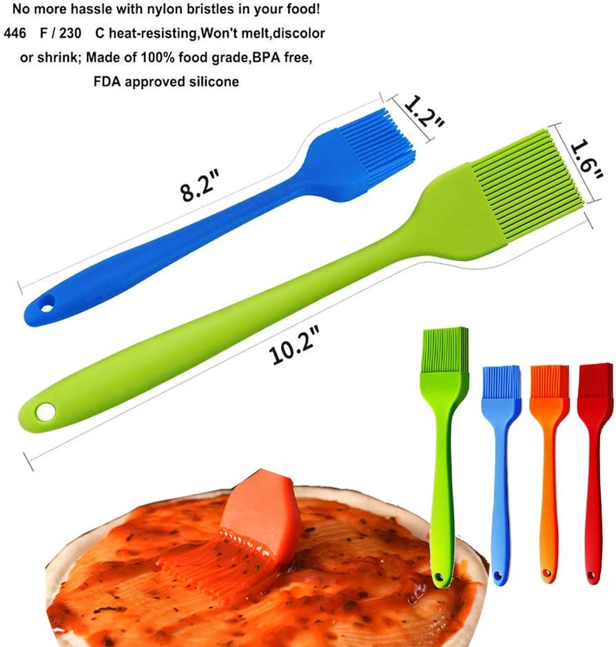 Cepillo de silicona para repostería, cepillo para hornear, salsa barbacoa, adobo, carne, glaseado, cepillo de aceite, resistente al calor, cocina
