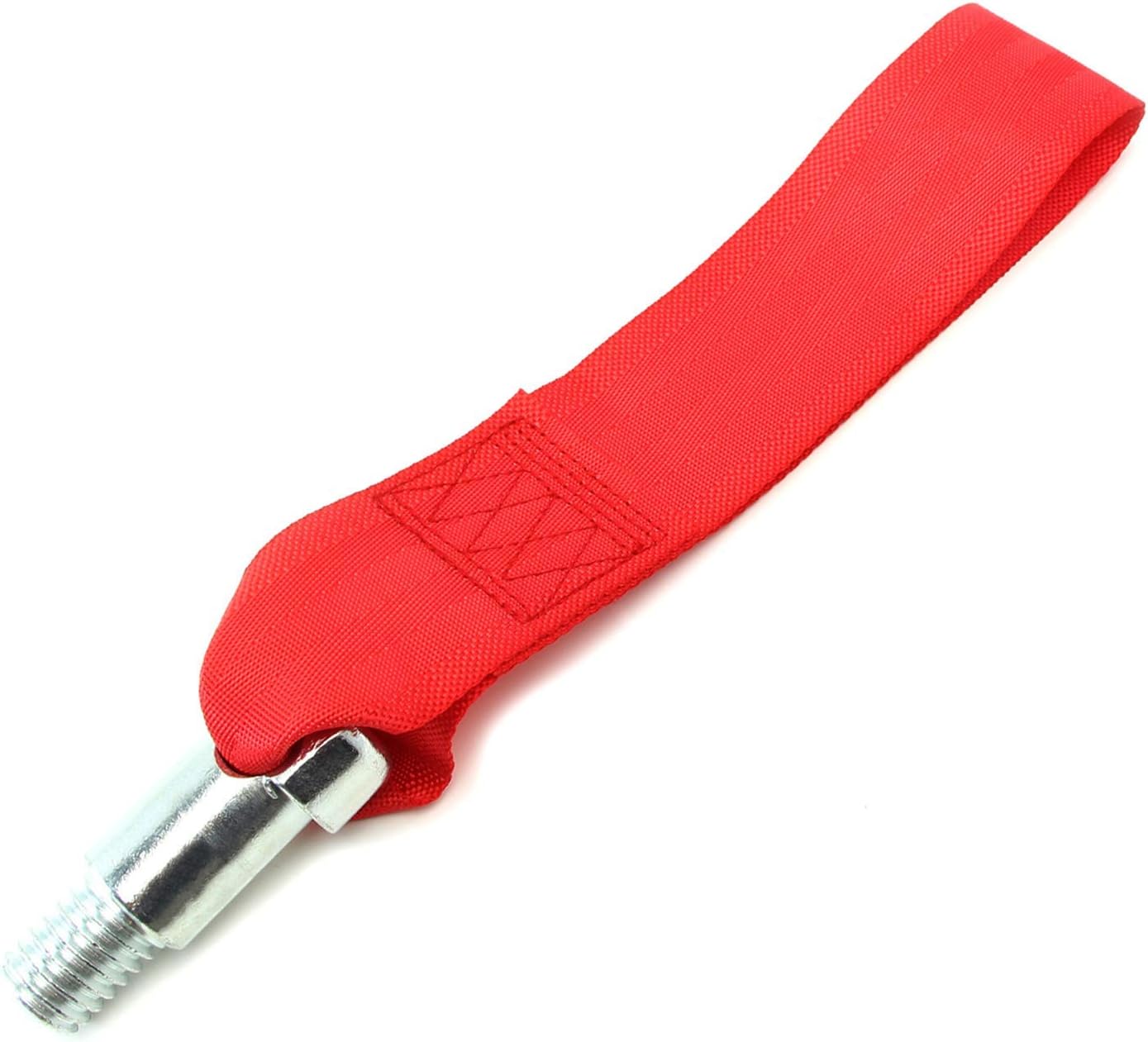 iJDMTOY Juego de correa de gancho de remolque de carreras de alta estética roja compatible con Toyota Supra GR 2020 en adelante, hecha de varilla de