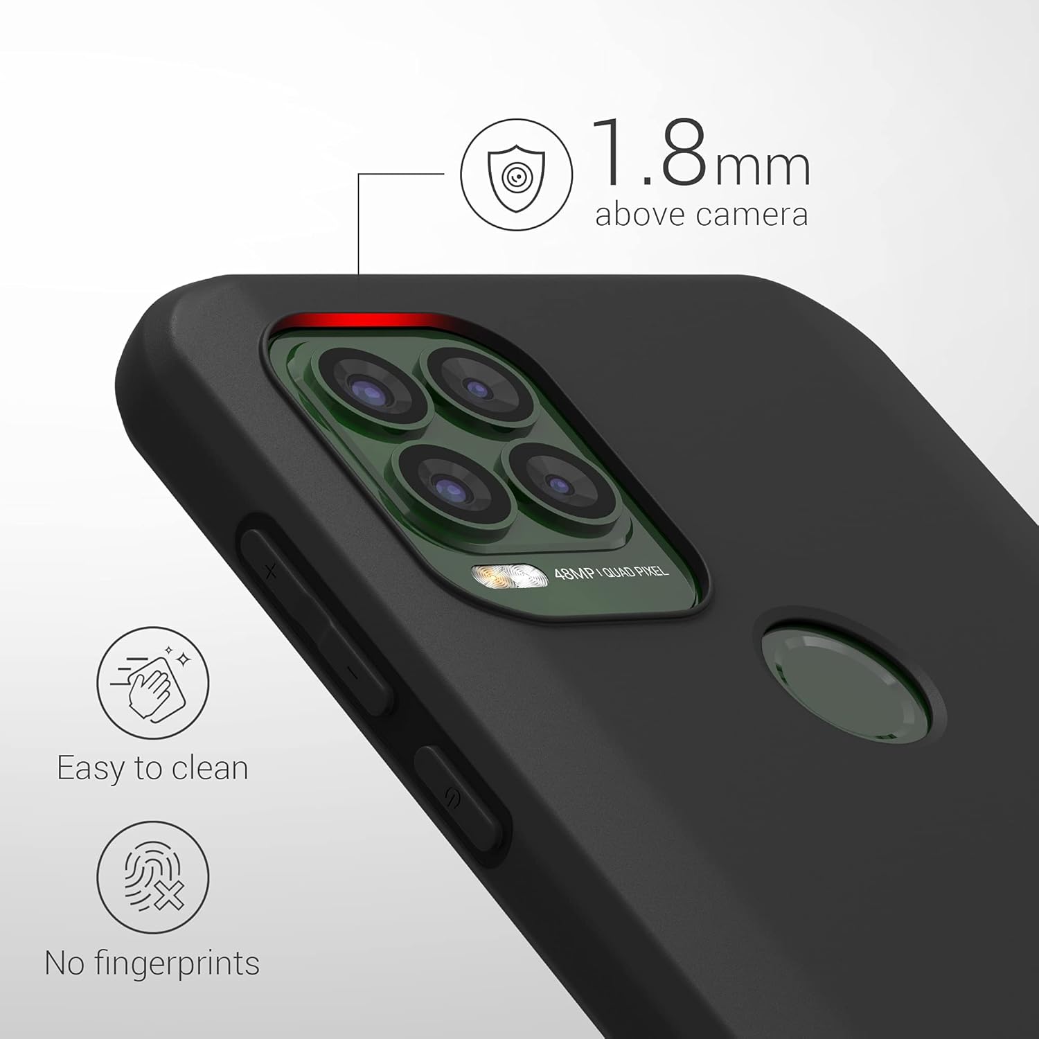 kwmobile Funda compatible con Motorola Moto G Stylus 5G – Funda protectora de silicona TPU suave y delgada – Negro mate